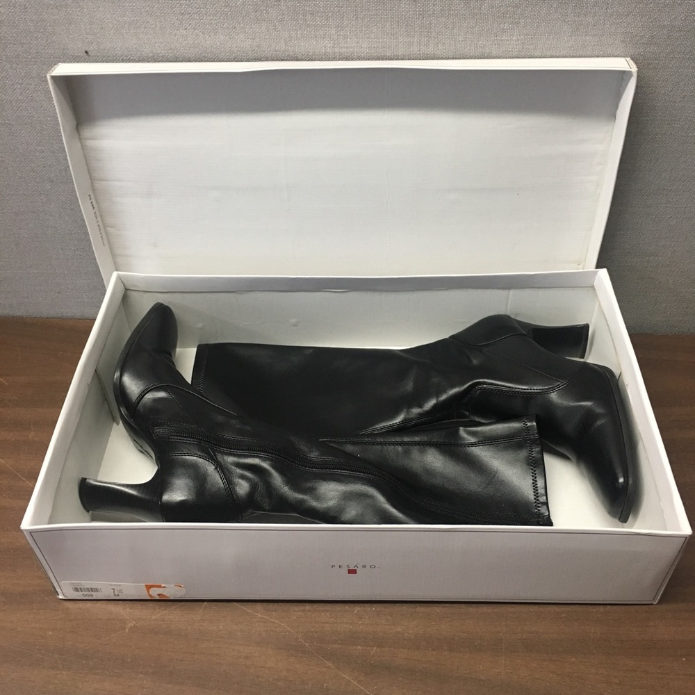 Pesaro Women's Leather-Style High Heel Boots